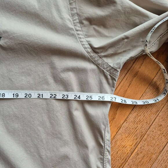 Polo Ralph Lauren Cotton Button Up Green Horse Logo Made in Canada XL - Picture 9 of 11